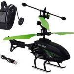 Outdoor and Indoor Flying Helicopter with Hand Induction Watch | Electronic Radio RC Remote Control Toy | Charging Helicopter with 3D Light & Safety Sensor for Kids
